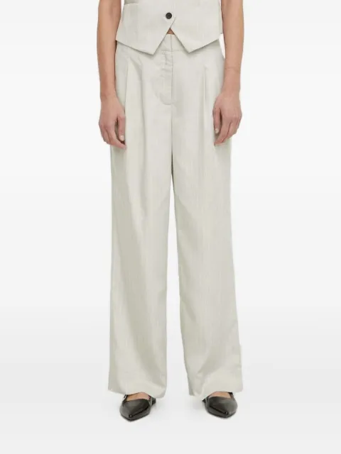 Bruuns Bazaar pinstripe pleated-front trousers