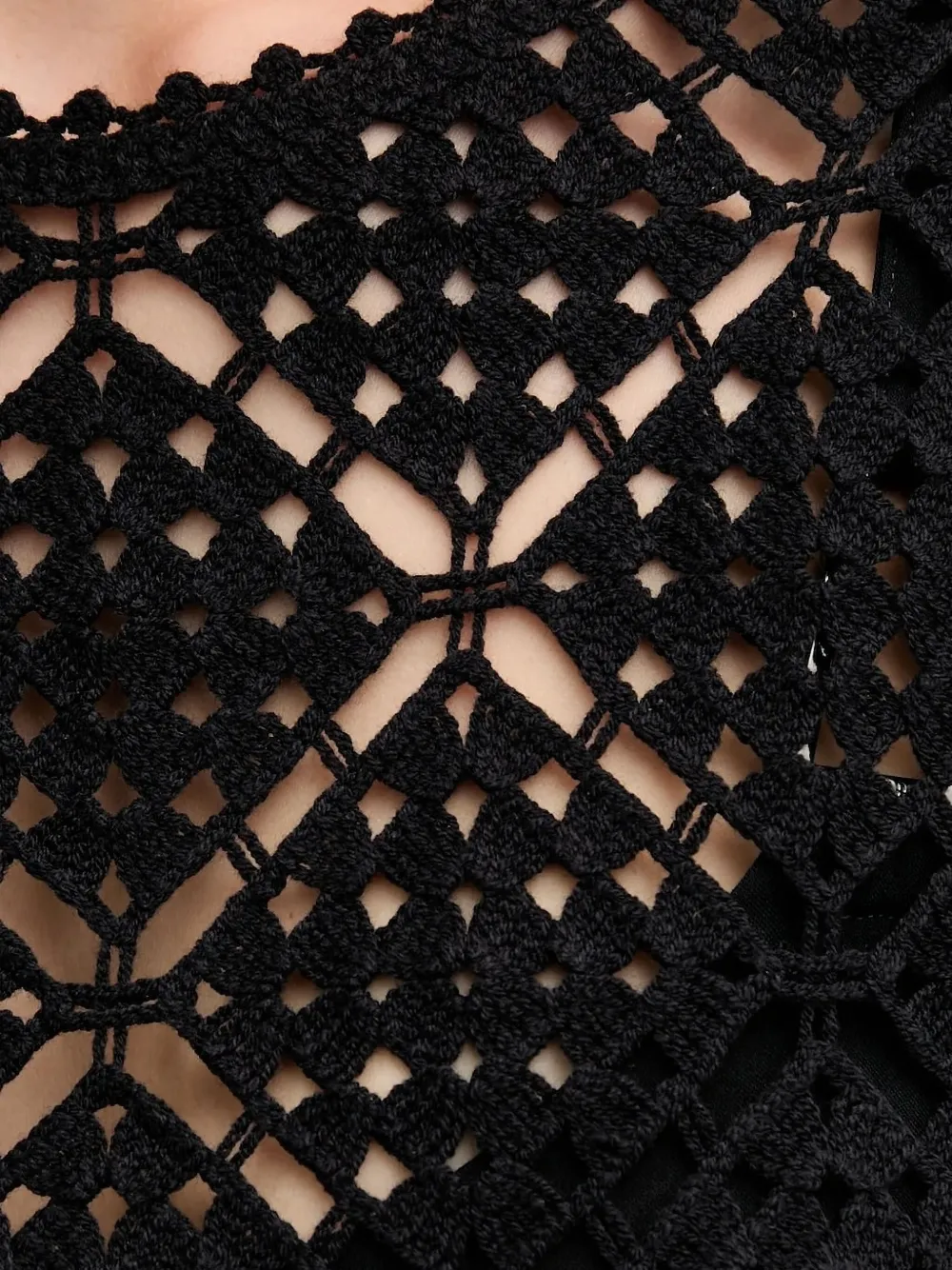 DKNY Gehaakte top met open rug Zwart