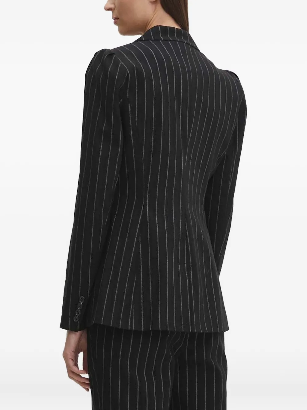 Bruuns Bazaar Pinstripe Long-sleeve Blazer In Black