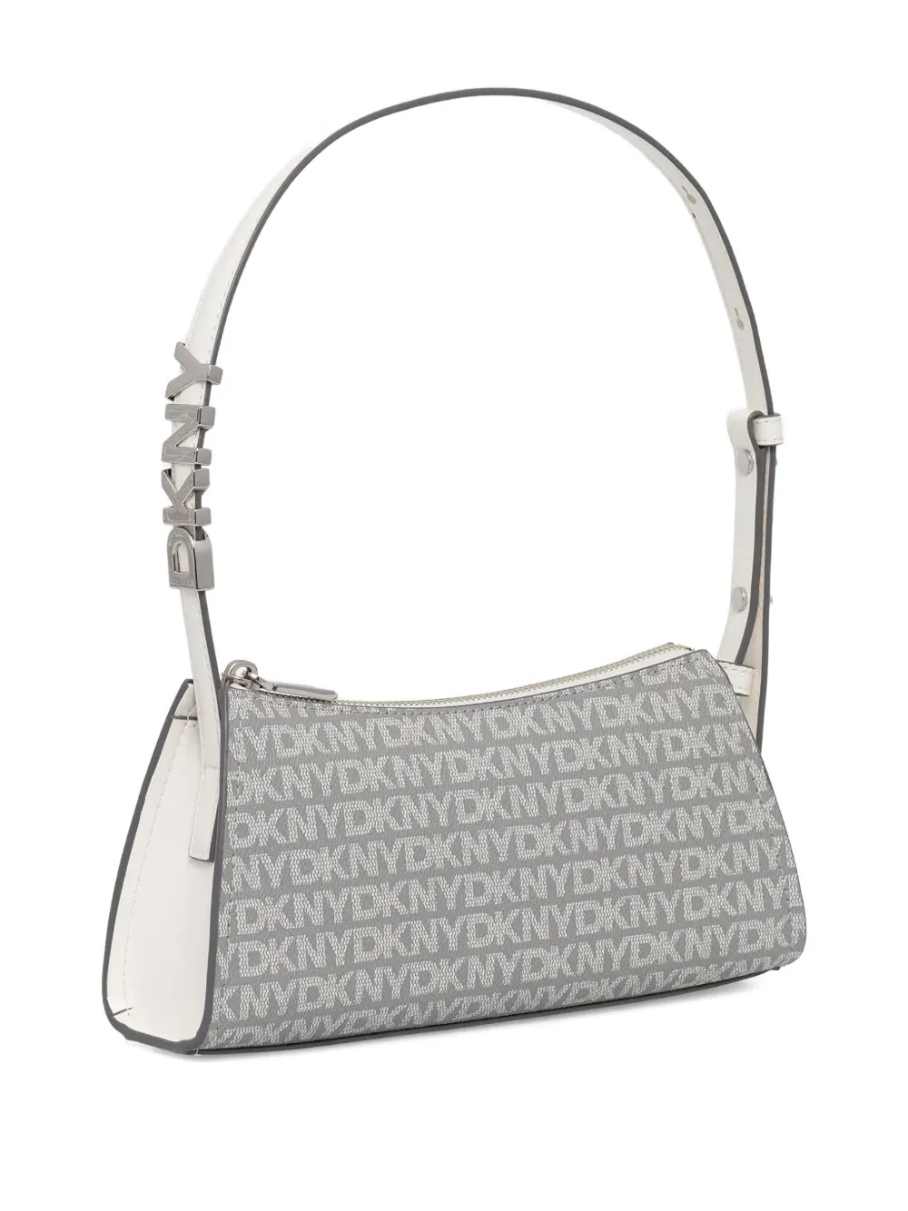 DKNY logo-plaque tote bag - Grijs