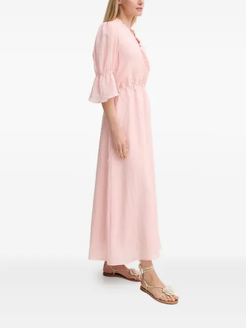 Bruuns Bazaar ArecaBBLusiel ruffled puff-sleeve midi dress