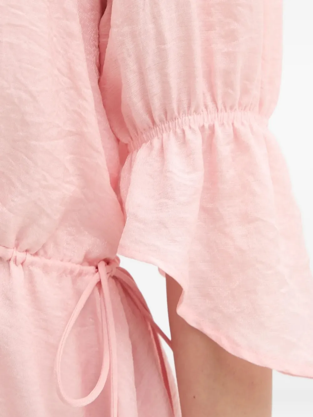Bruuns Bazaar ArecaBBLusiel midi-jurk met pofmouwen Roze