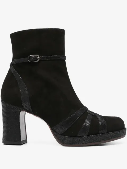 Chie Mihara 80mm buckle-strap suede boots