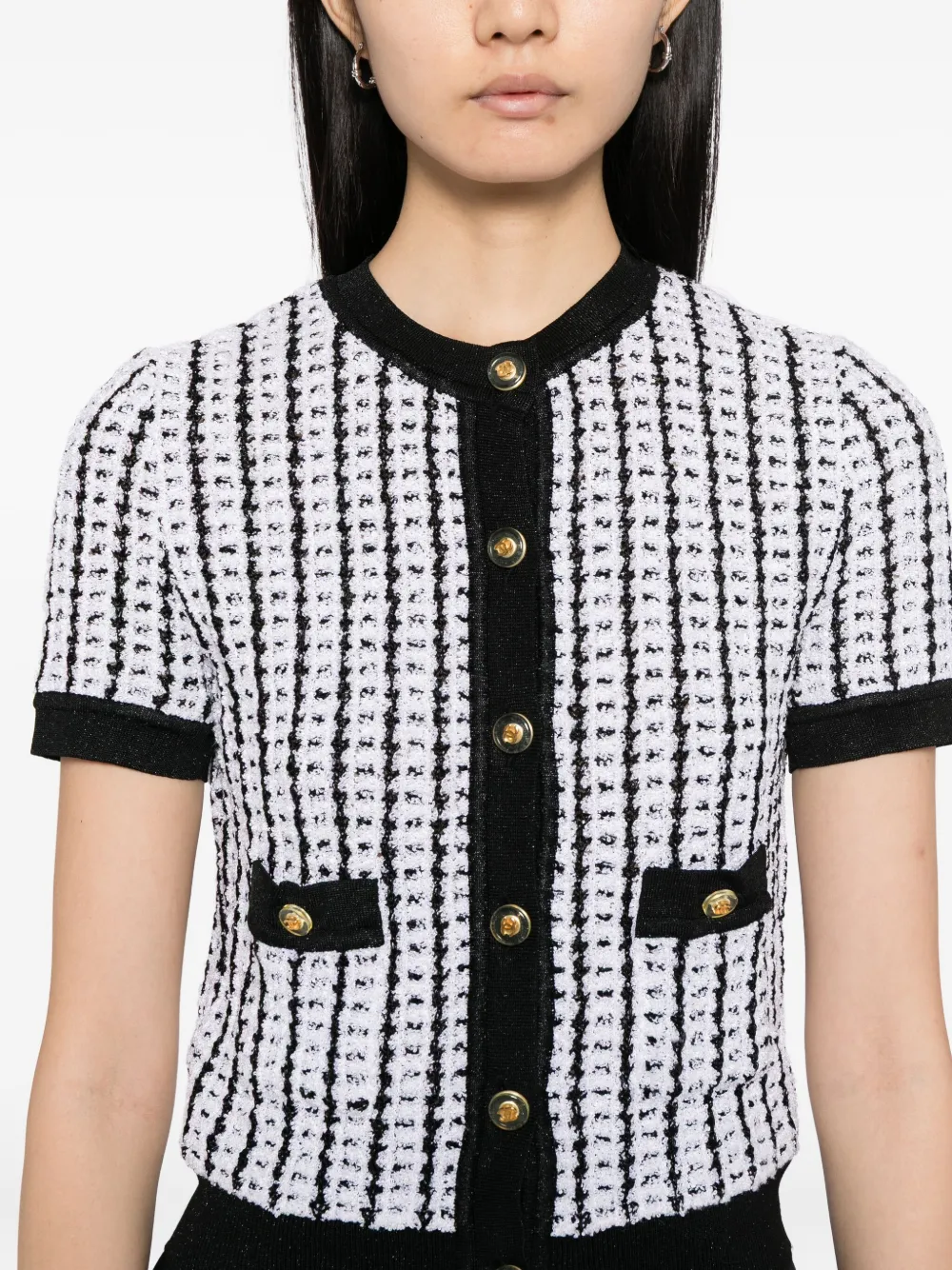 CHANEL Pre-owned 1997 Short-sleeve Sweater Top In White