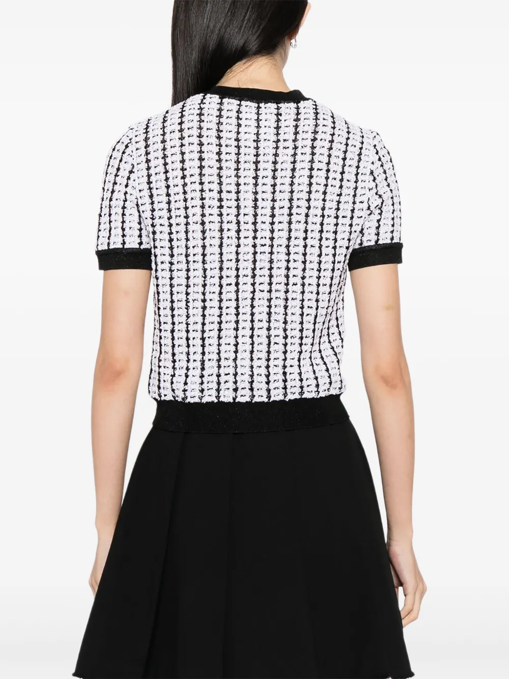 CHANEL Pre-owned 1997 Short-sleeve Sweater Top In White