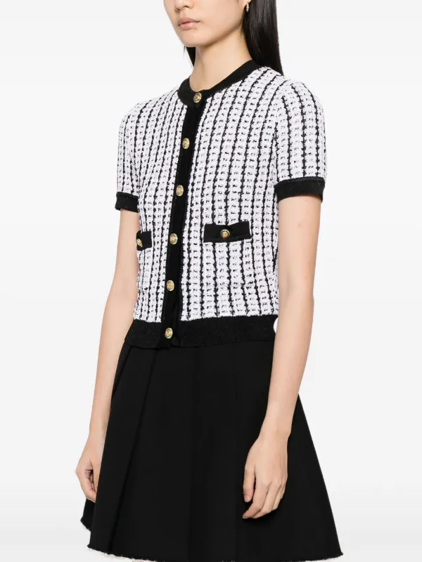 CHANEL Pre-Owned 1997 short-sleeve Sweater Top | White | FARFETCH