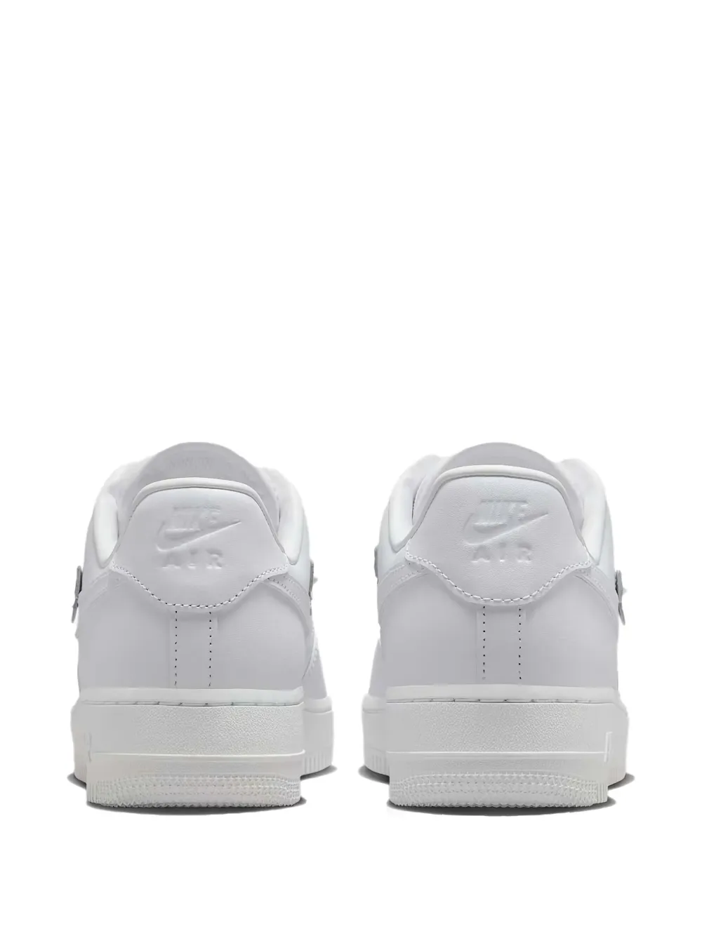 Nike Air Force 1 flower-embellished leather sneakers White
