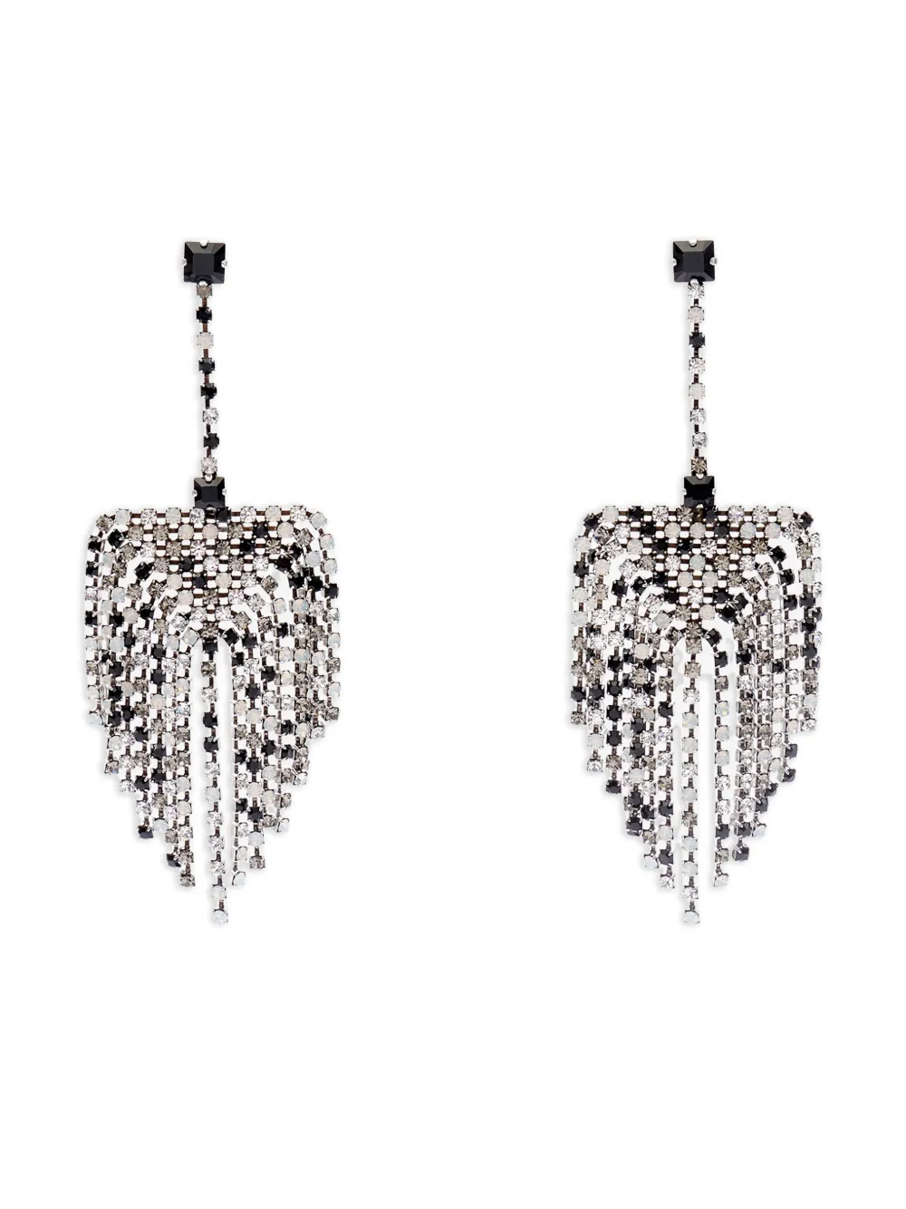 Isabel Marant Faye Crystal-fringe Earrings In Metallic