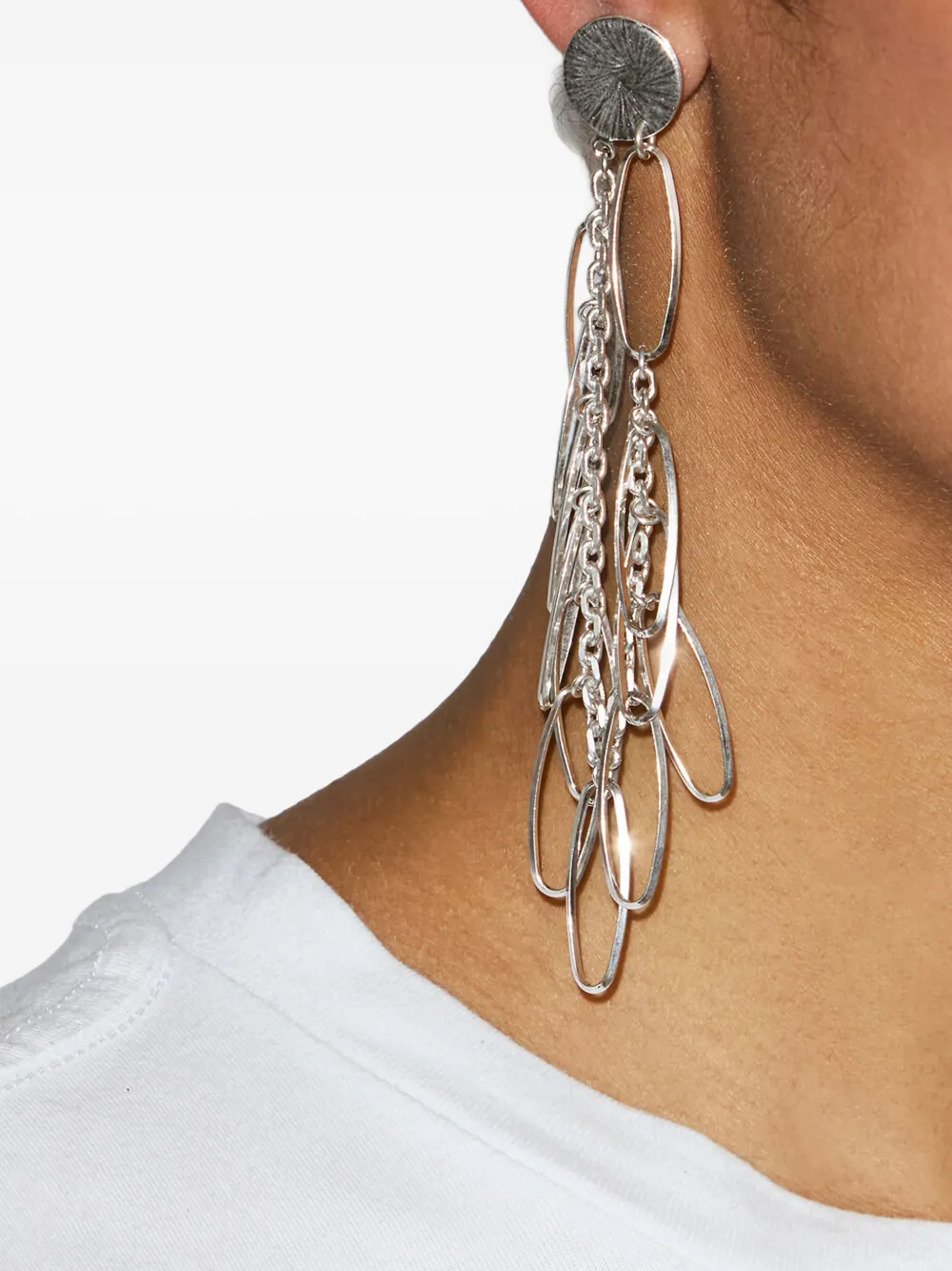 Isabel Marant Jodie Fringed Drop Earrings In Metallic