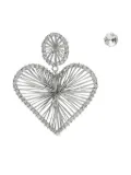 ISABEL MARANT heart-shaped crystal earrings - Silver