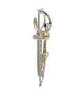 ISABEL MARANT Jodie crystal-embellished hoop earrings - Silver