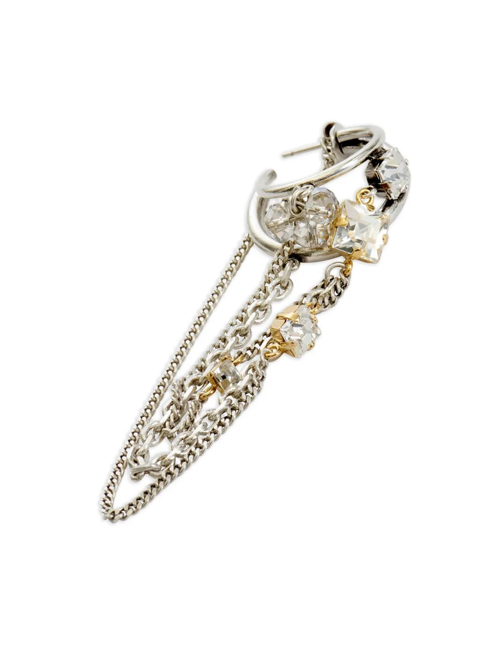 Isabel Marant Jodie Crystal-embellished Hoop Earrings In Metallic