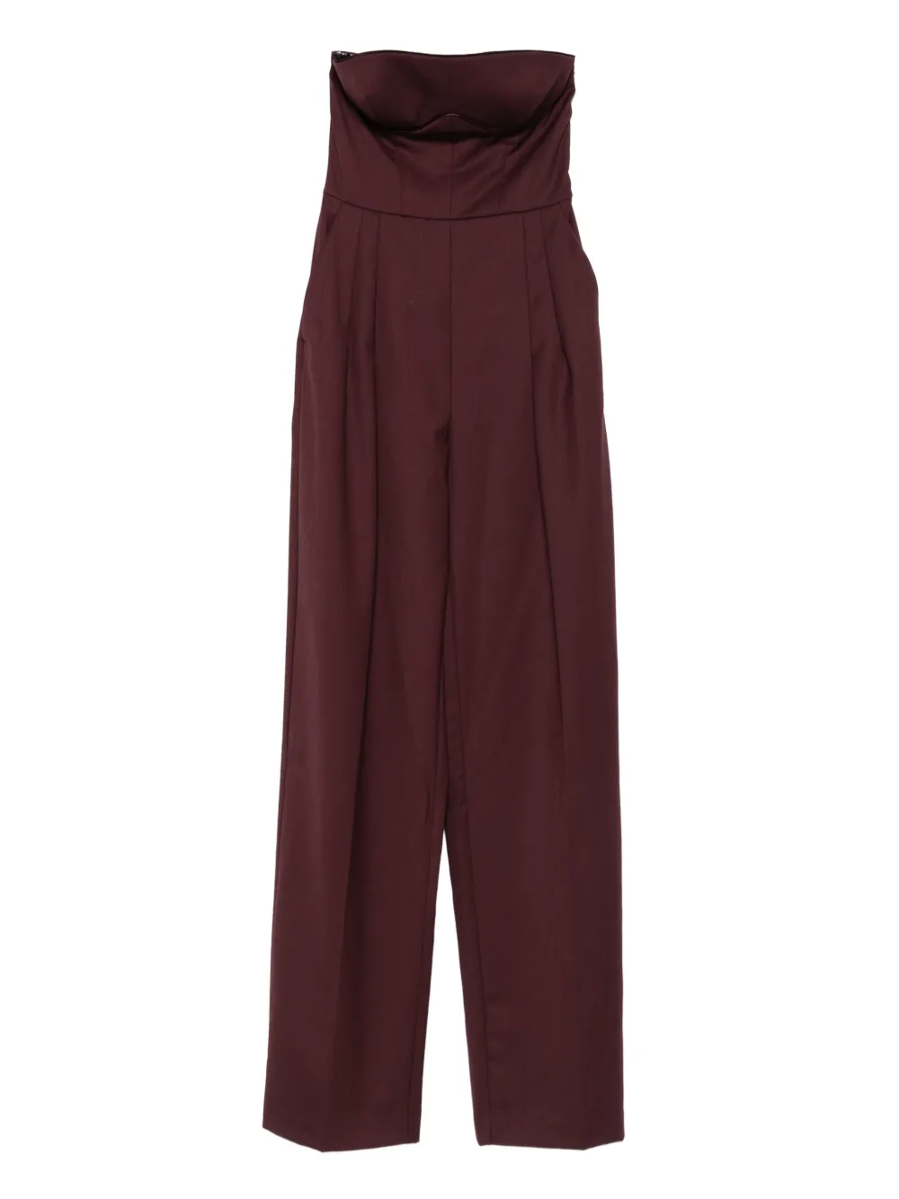 Elisabetta Franchi Strapless geplooid jumpsuit Rood