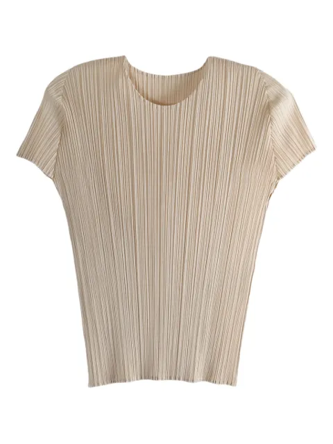 Pleats Please Issey Miyake short-sleeve pleated top