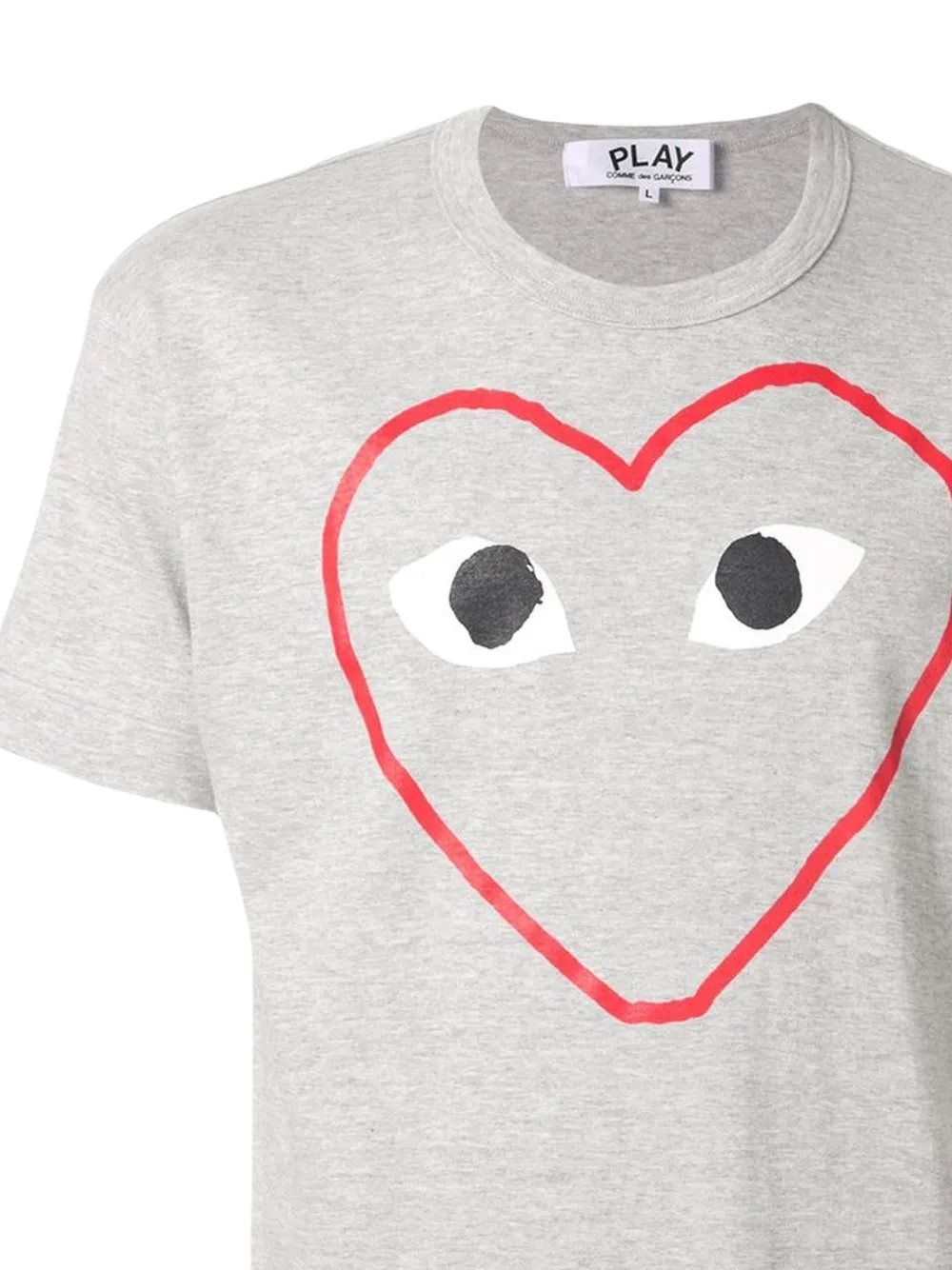 Comme Des Garçons Play T-shirt met hart-print Grijs