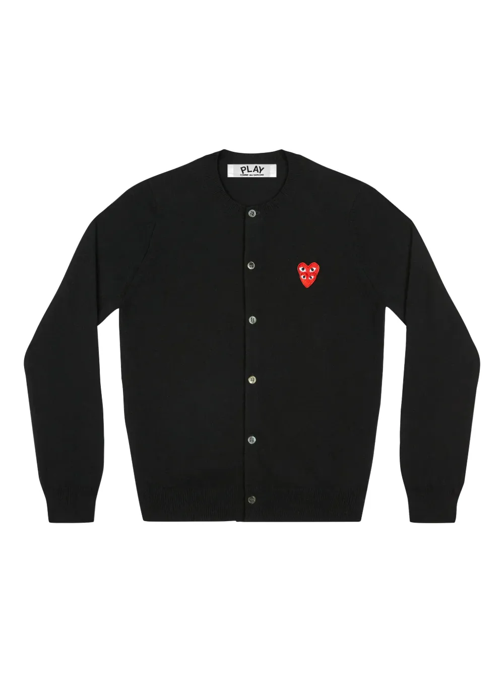 Comme Des Garçons Play heart-embellished cardigan | Black | Image 1