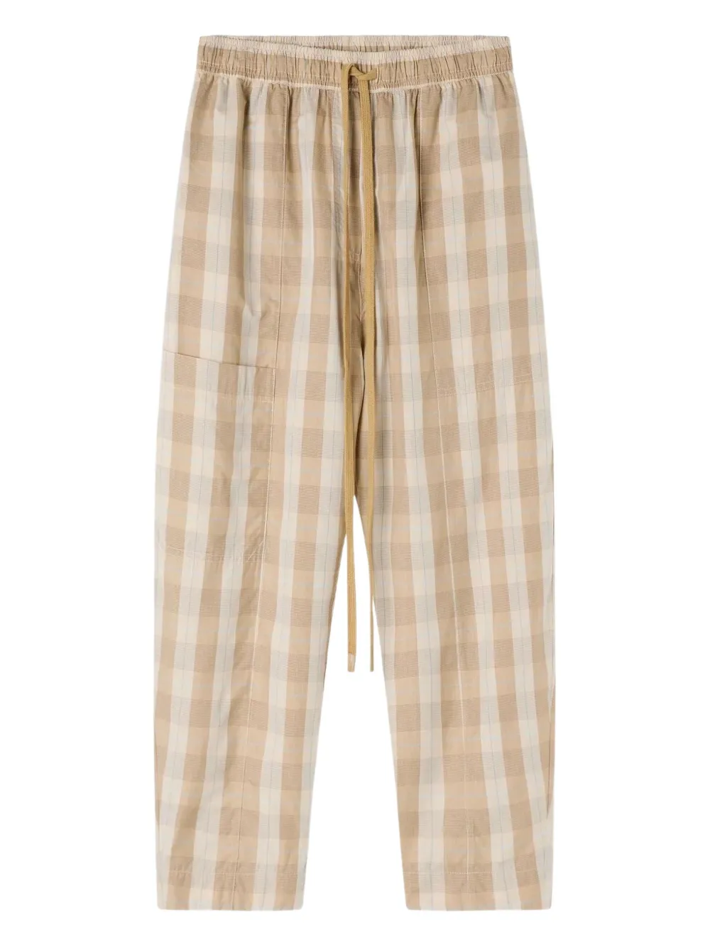 Lee Mathews Lyle Checked Trousers In Neutral