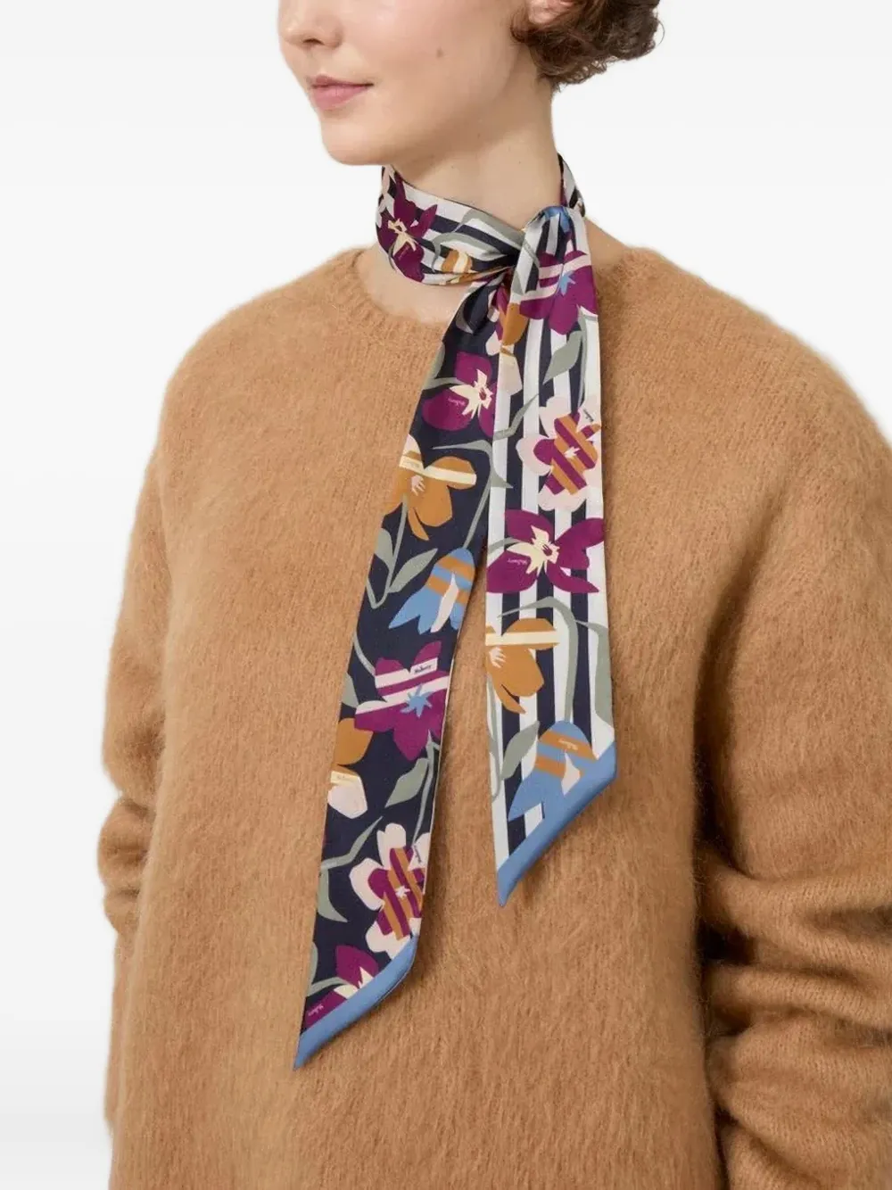 Mulberry Floral-print Scarf In Multi
