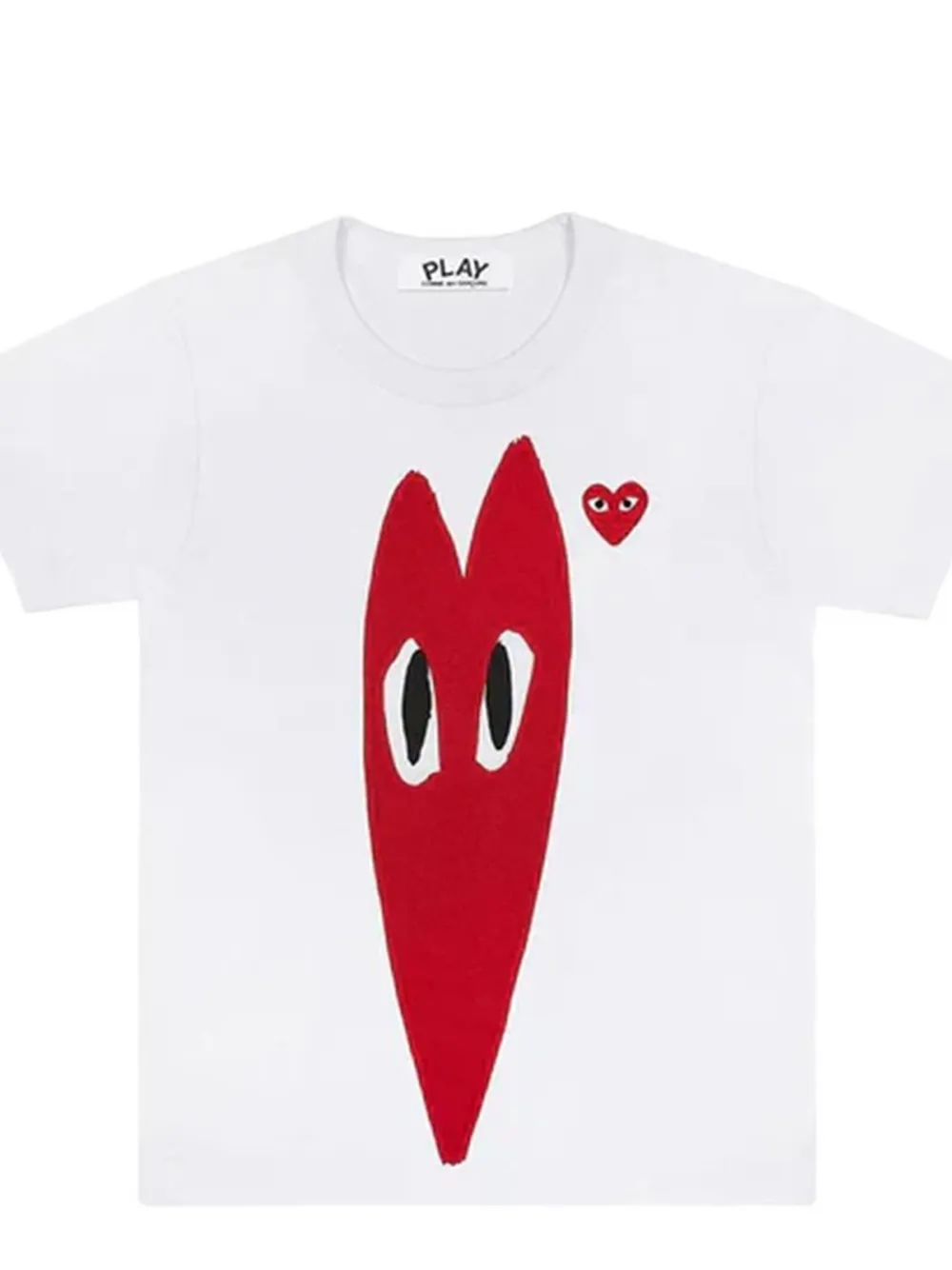 Comme Des Garçons Play Heart-eye T-shirt In White