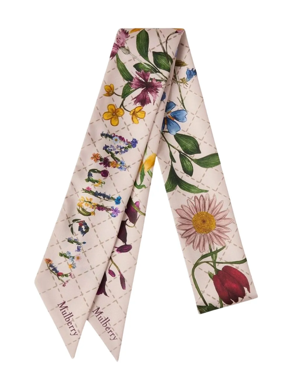 Mulberry floral-print scarf | Pink | Image 1