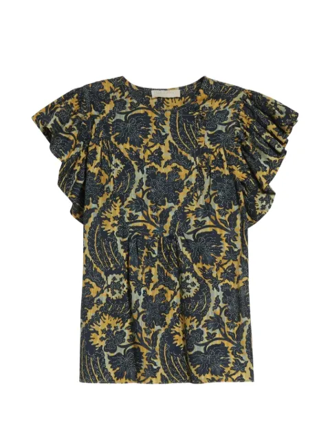 Ulla Johnson Sienna ruffled floral-print top