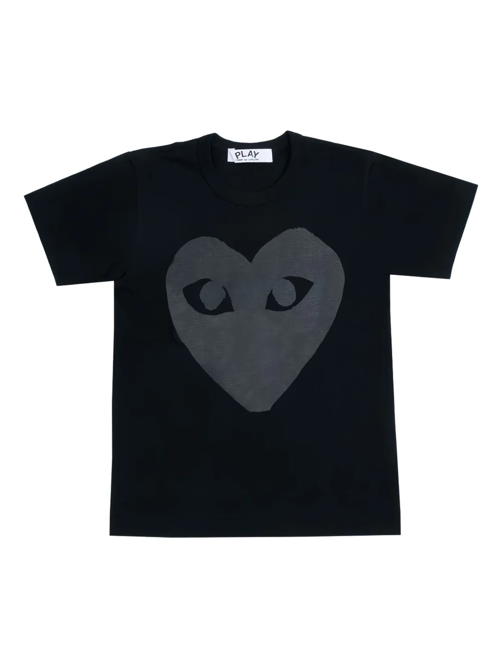 Comme Des Garçons Play Logo Heart-print T-shirt In Black