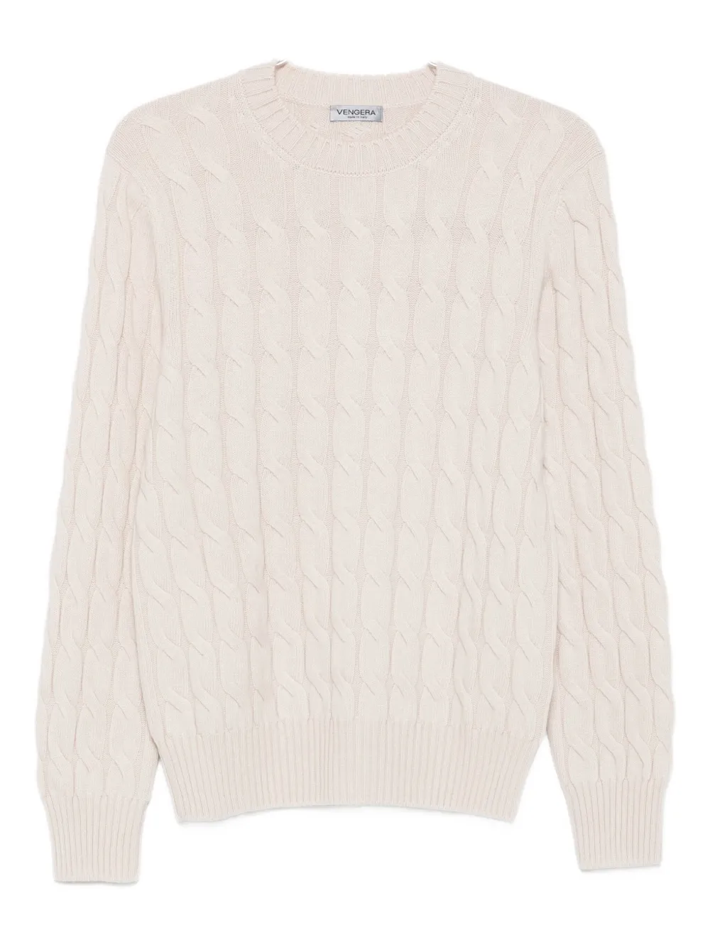 Gran Sasso Cable-knit Sweater In Neutral