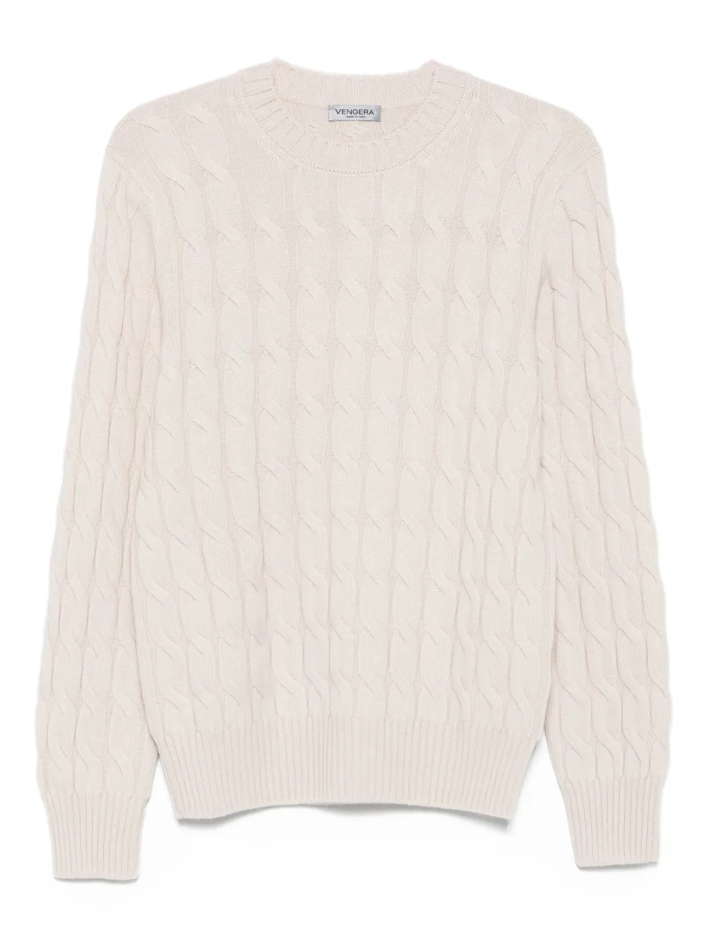 cable-knit sweater