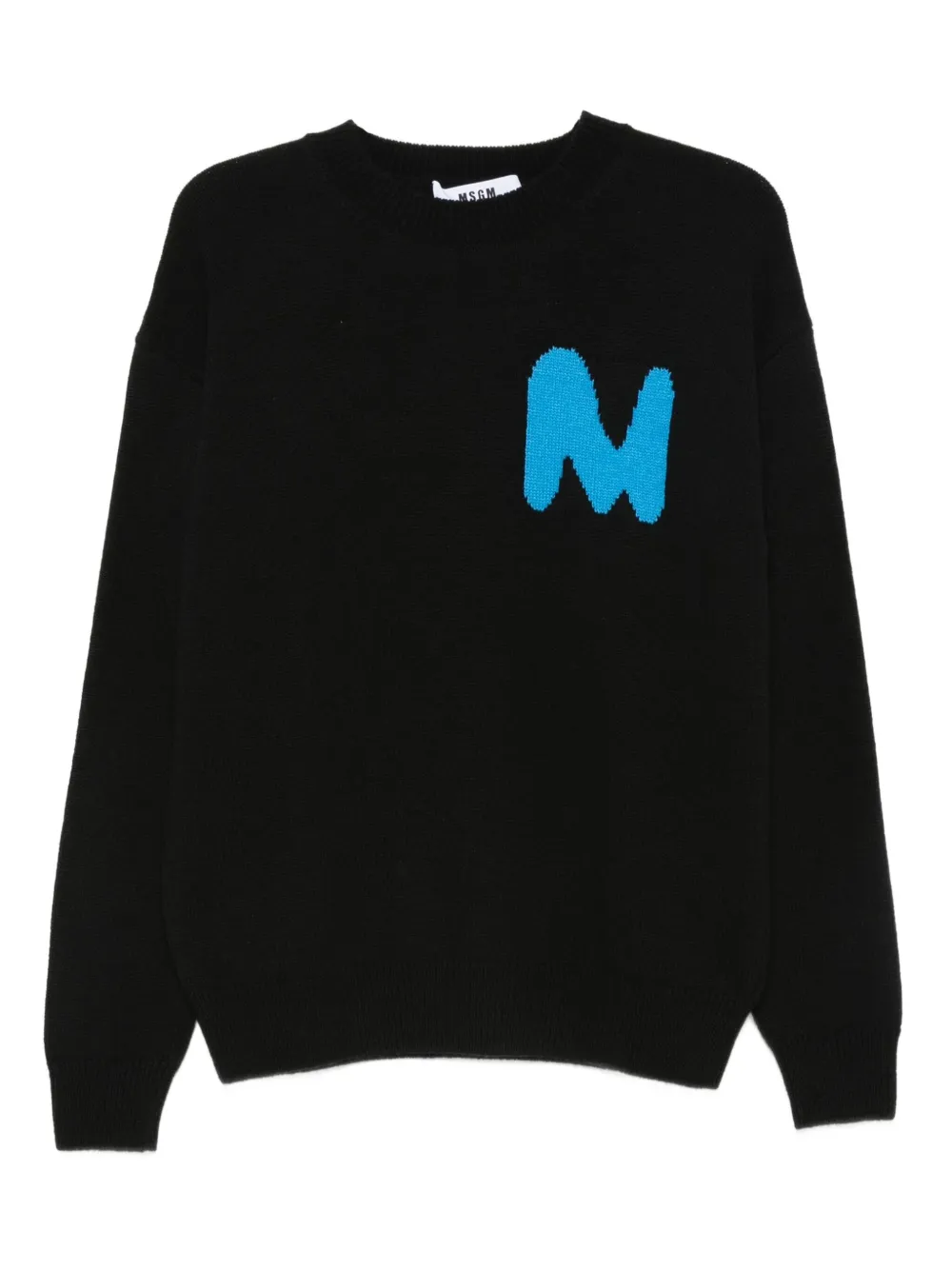 MSGM Trui met ronde hals en logo Zwart