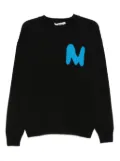 MSGM crew-neck logo sweater - Black