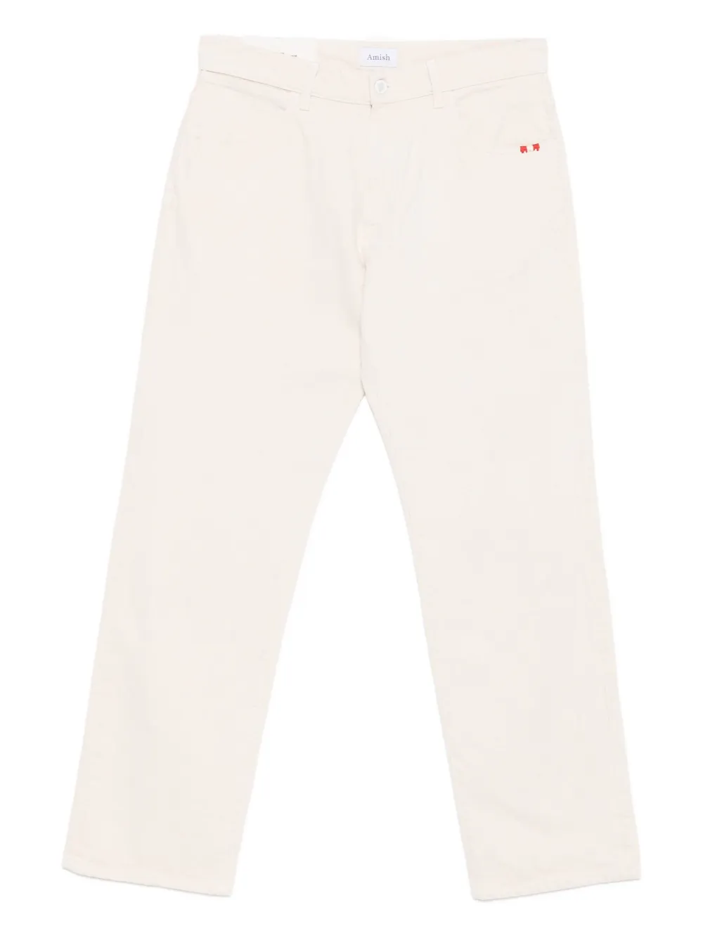 Amish James Embroidered-detail Jeans In Pink