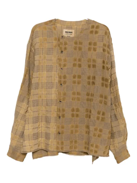 Uma Wang haut à carreaux