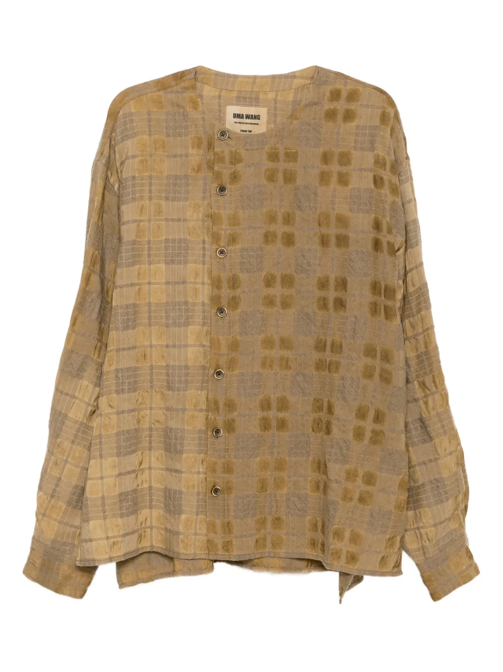 Uma Wang Geruite top Bruin