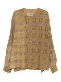 Uma Wang checked top - Brown