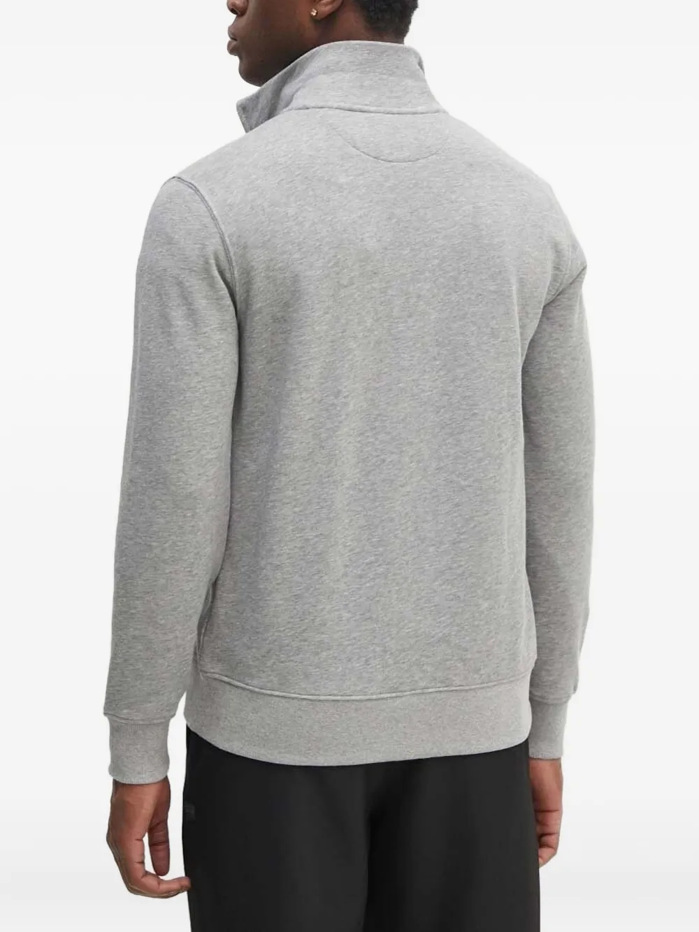 Gant Shield high-neck zip-up sweater - Grijs