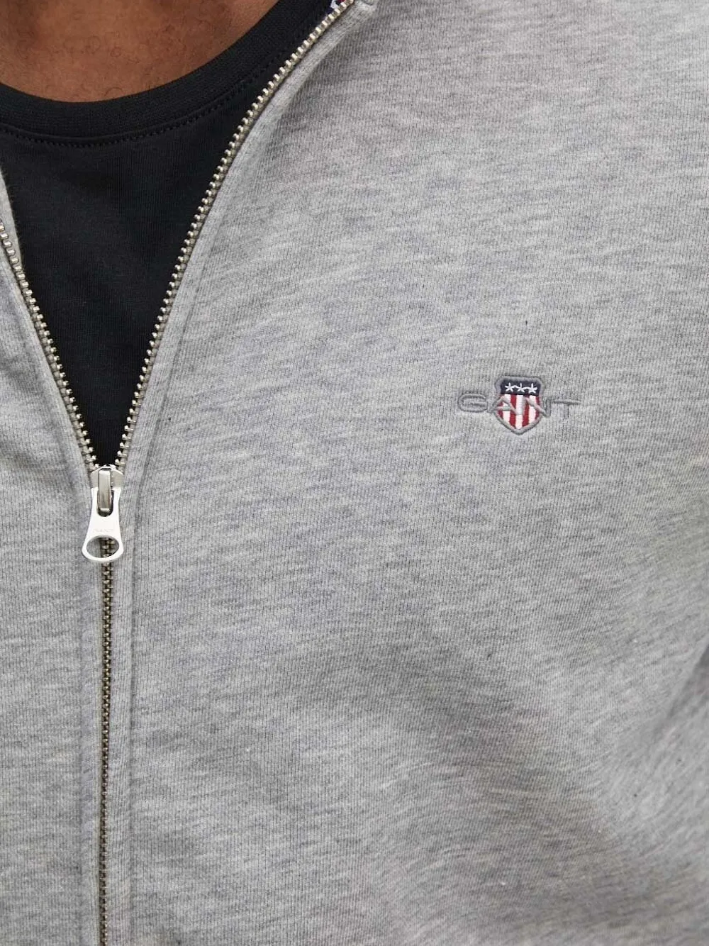 Gant Shield trui met hoge hals en rits Grijs