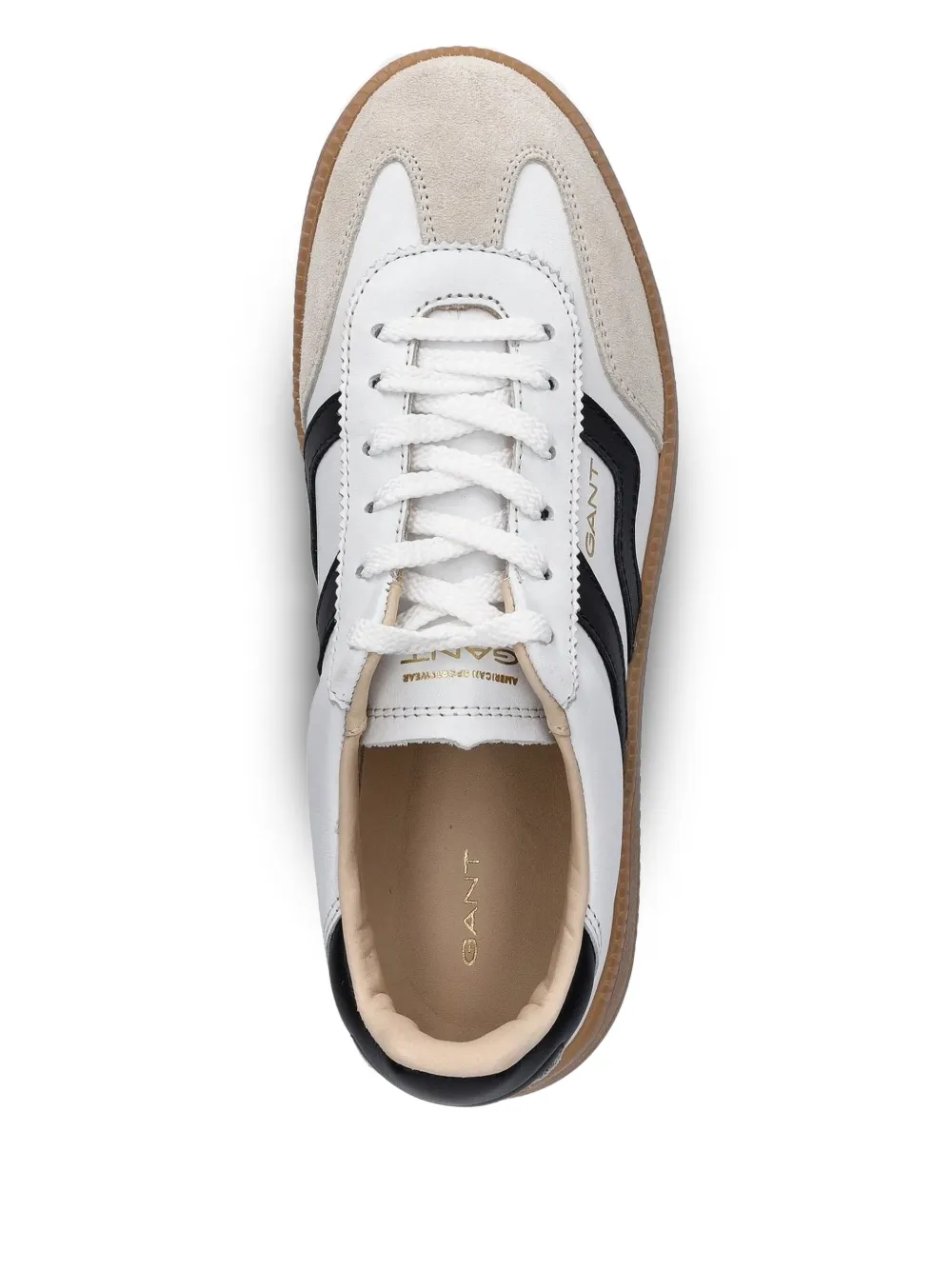 Gant Leren sneakers met streep Wit