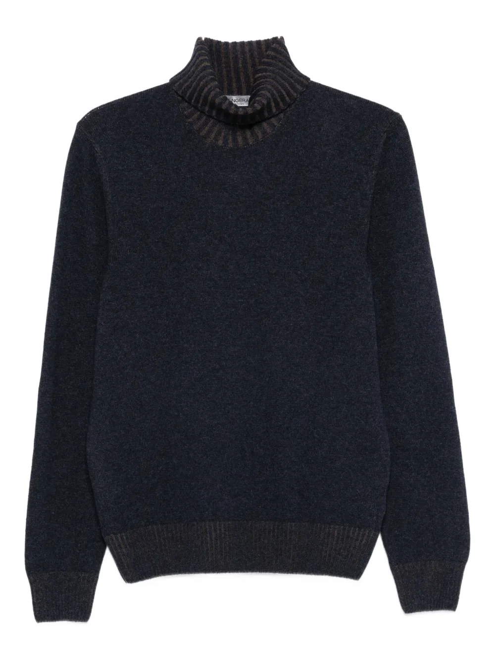 Gran Sasso turtleneck ribbed-hem sweater Blauw
