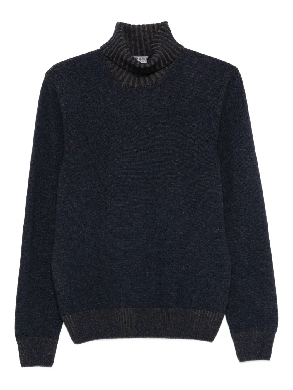 turtleneck ribbed-hem sweater