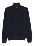 Gran Sasso turtleneck ribbed-hem sweater - Blue