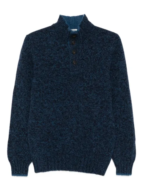 Vengera mock-neck button cardigan