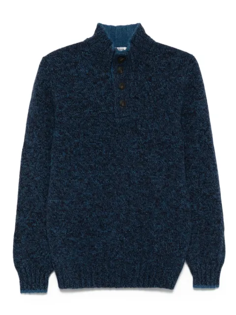 Vengera mock-neck button cardigan