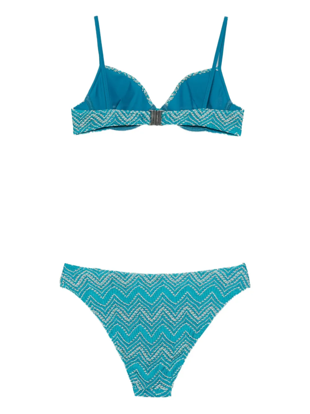 Missoni Zig-zag Patterned Bikini In Blue