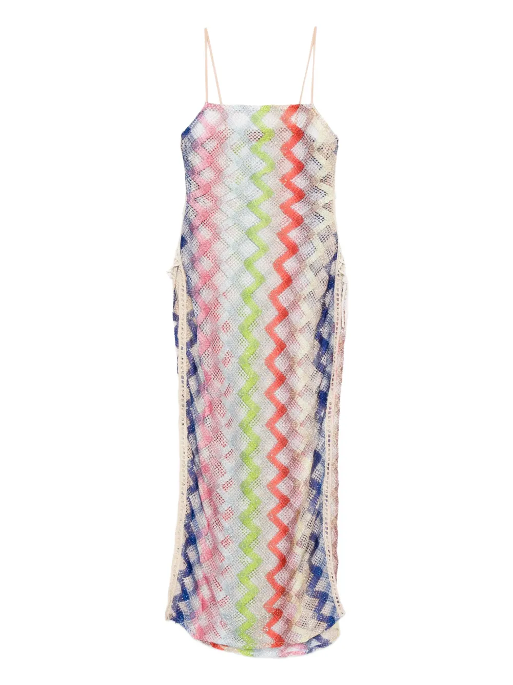 Missoni zig-zag knit beach dress Roze