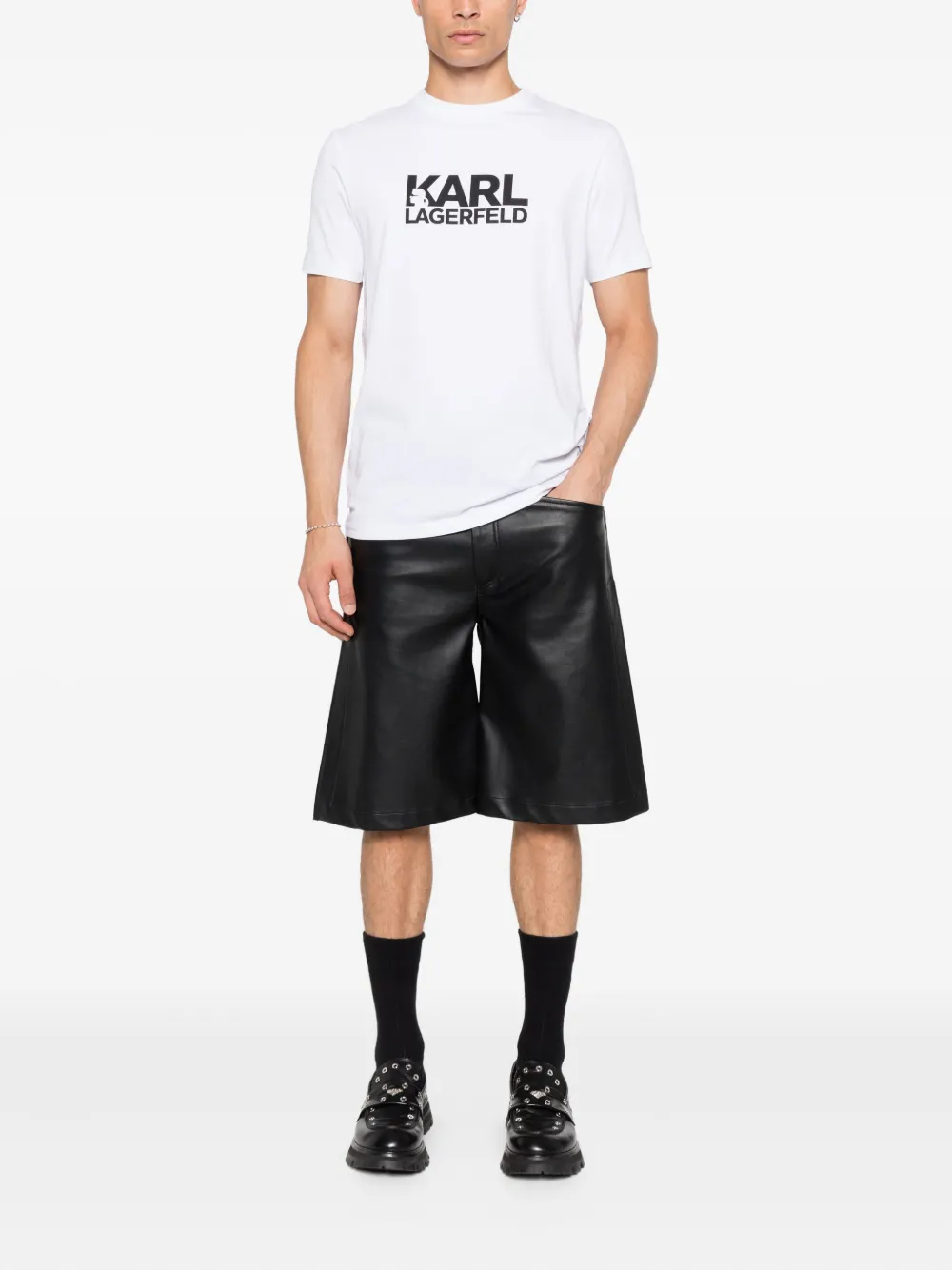 Karl Lagerfeld logo-print T-shirt - Wit