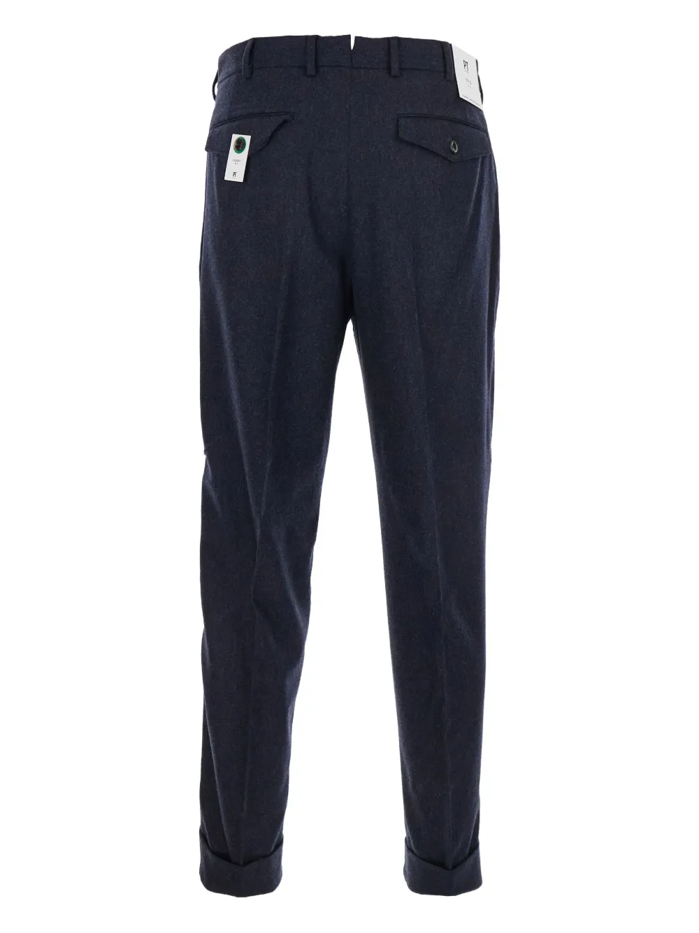 PT Torino Broek met geplooide cuffs Blauw