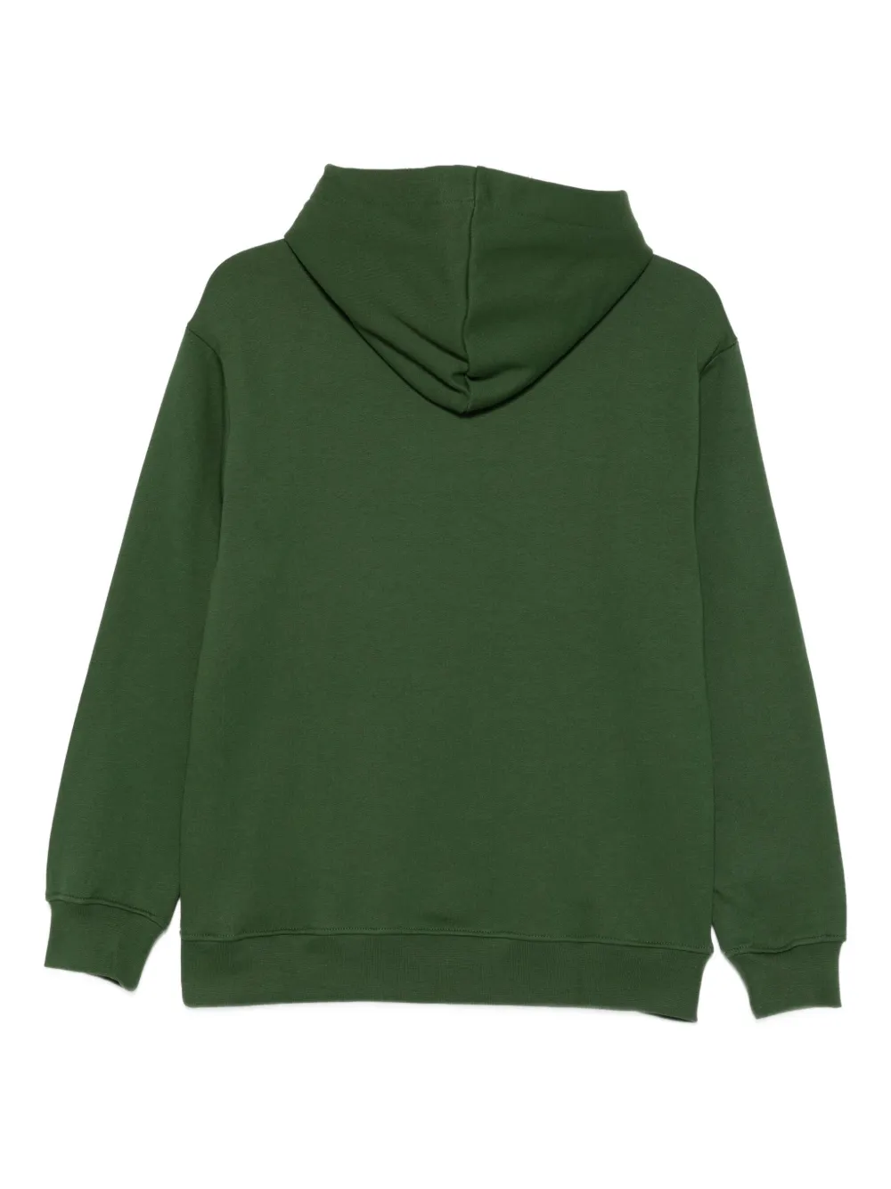 Msgm Logo-print Hoodie In Green