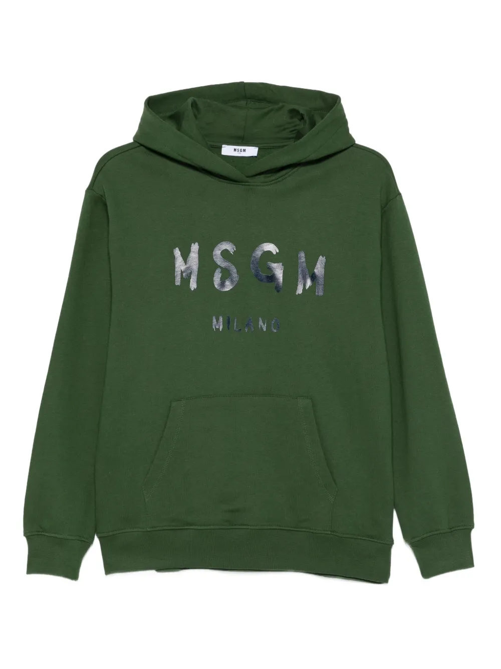 MSGM Kids logo-print hoodie Groen