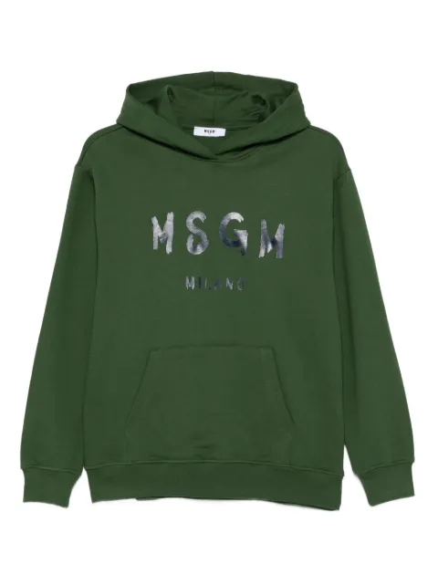 MSGM Kids logo-print hoodie