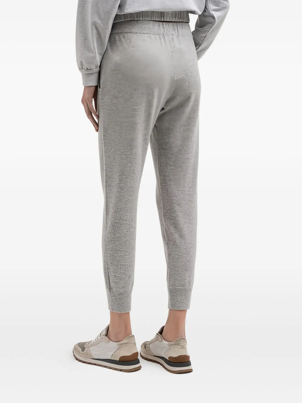 Brunello Cucinelli Drawstring Track Pants In Gray